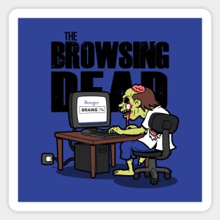 Funny Zombie Browsing The Internet Gift For Zombie Lovers Sticker